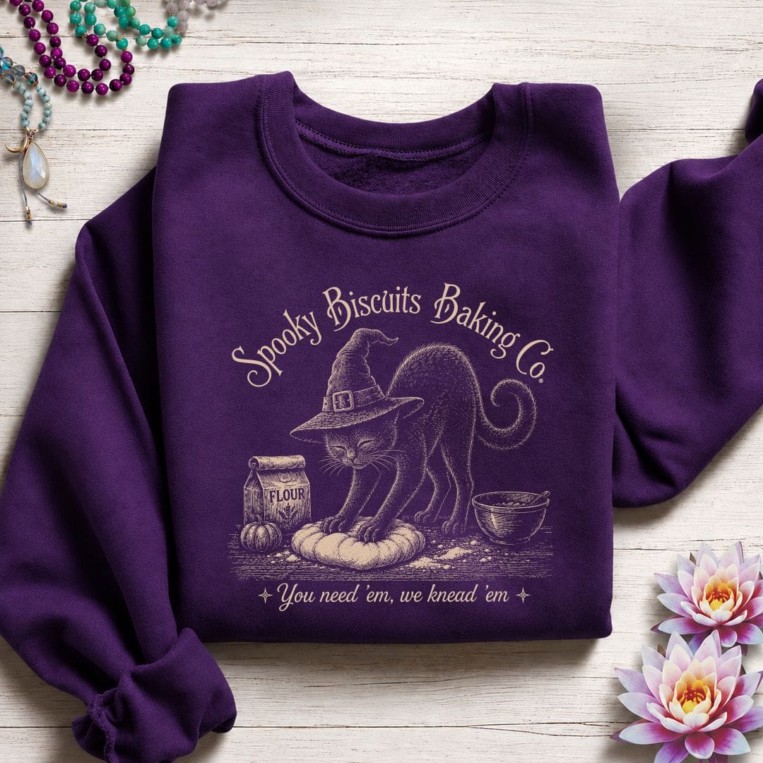 Spooky Biscuits Sweatshirt Purple