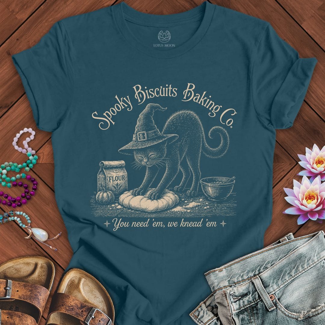 Printify T-Shirt Spooky Biscuits Tee Deep Teal / S