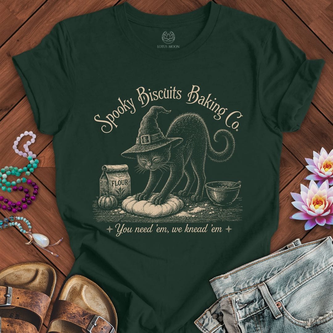 Printify T-Shirt Spooky Biscuits Tee Forest / S