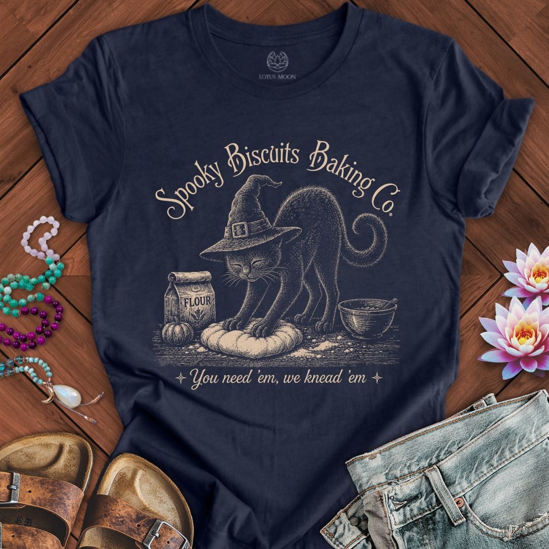 Printify T-Shirt Spooky Biscuits Tee Heather Midnight Navy / S