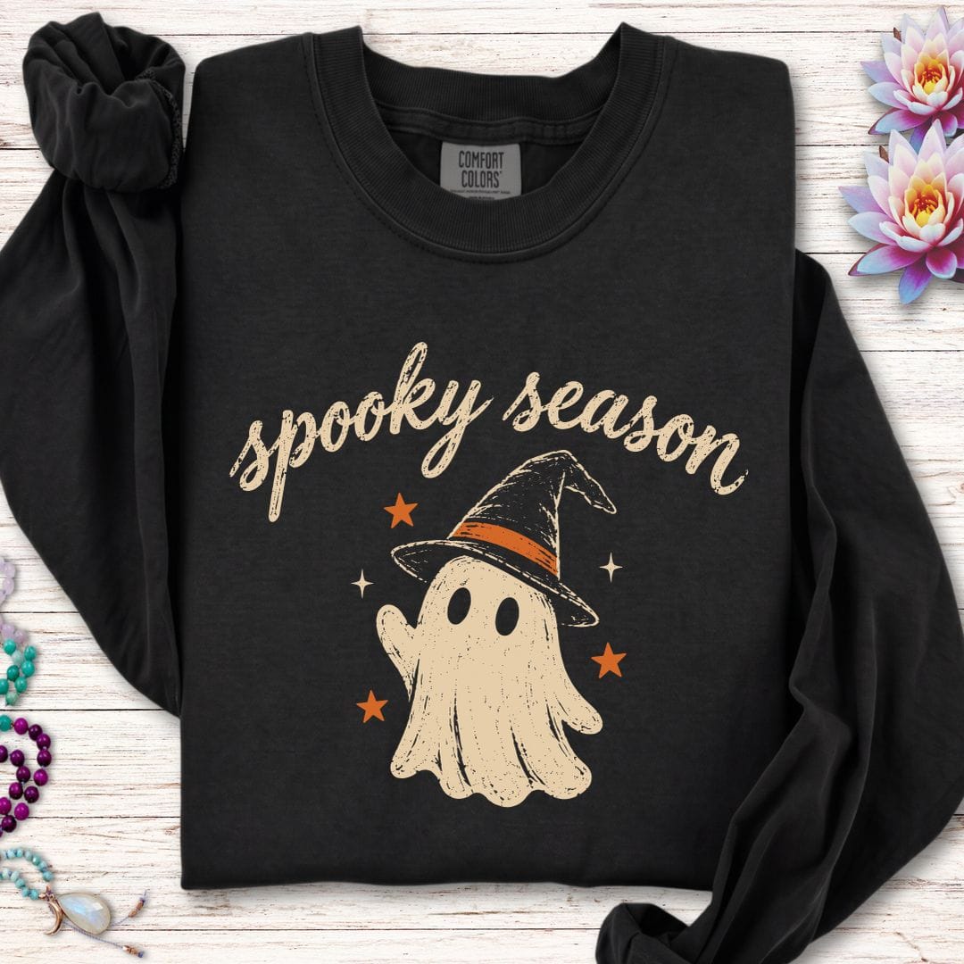 Spooky Season Long Sleeve Tee Black