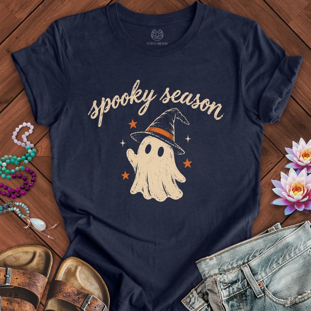 Spooky Season Tee Heather Midnight Navy