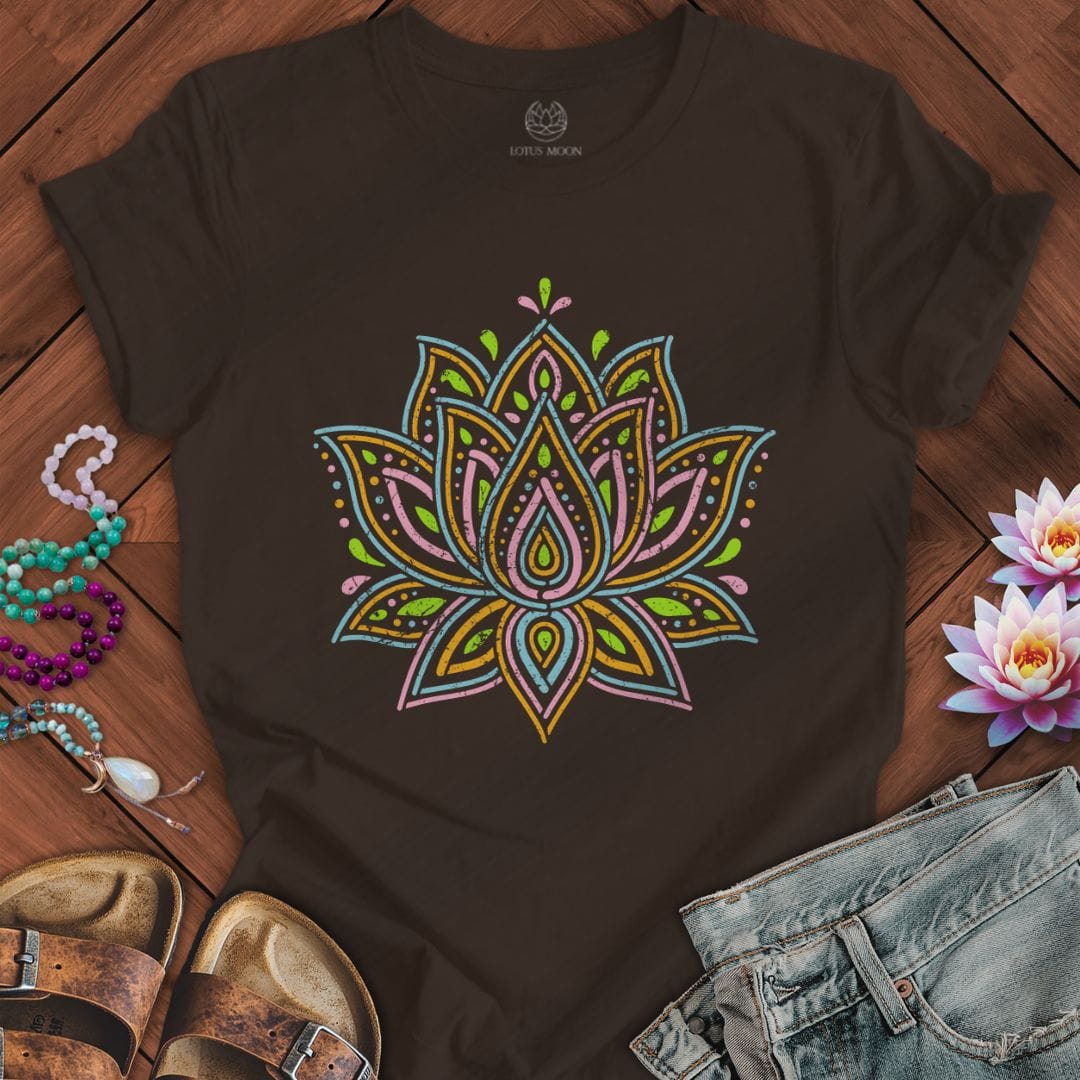 Spring Lotus Tee Brown