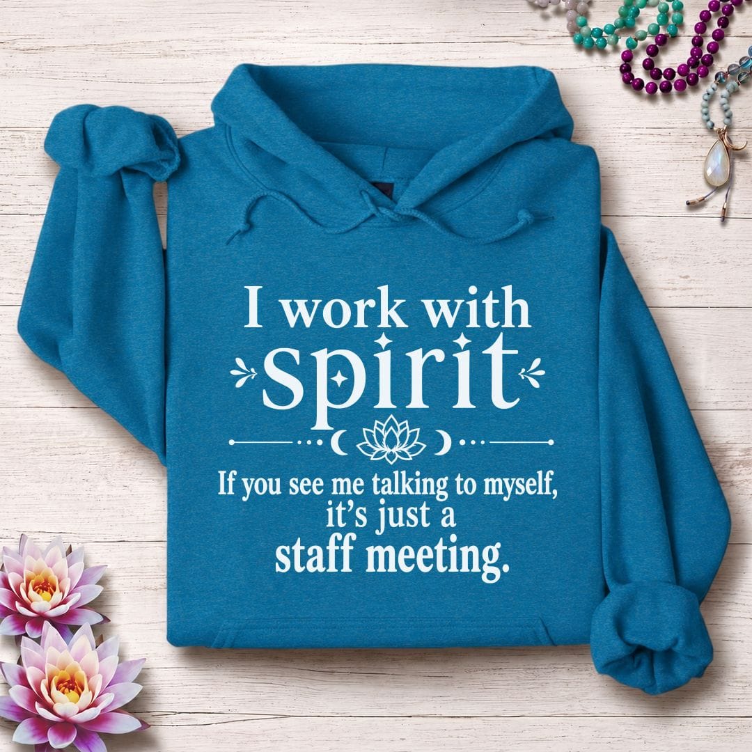 Printify Hoodie Staff Meeting Hoodie Antique Sapphire / S