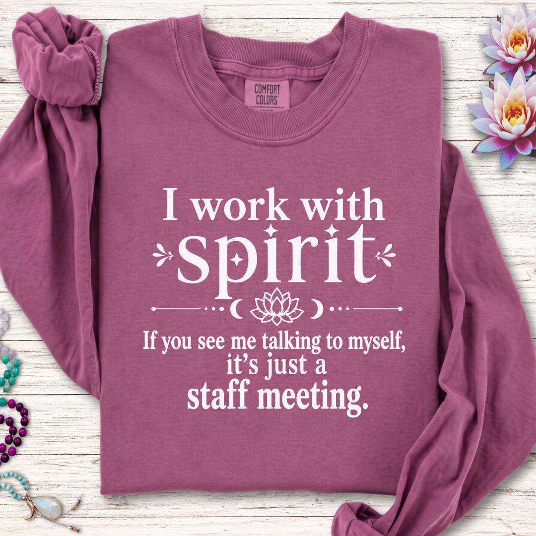 Printify Long-sleeve Staff Meeting Long Sleeve Tee Berry / S