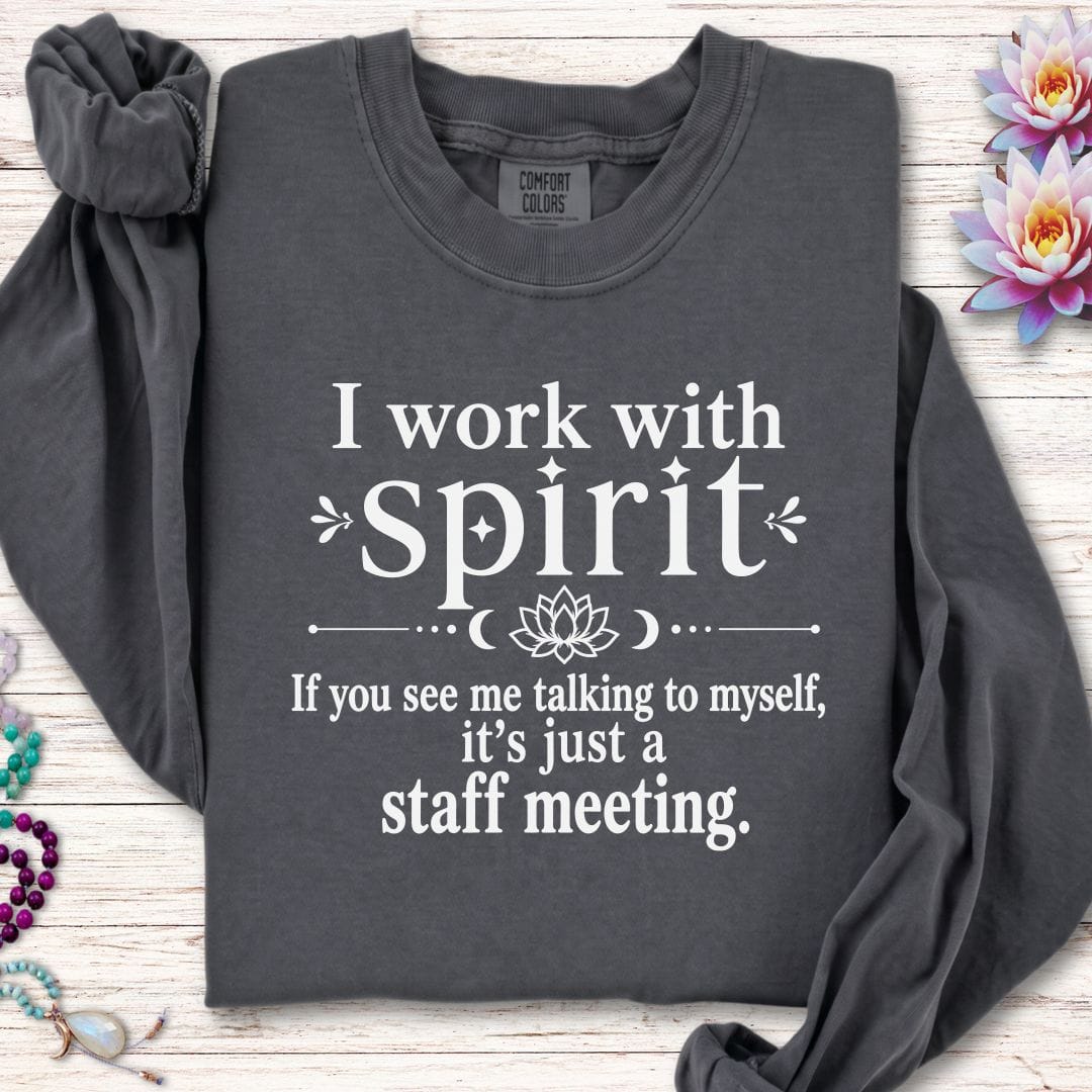 Printify Long-sleeve Staff Meeting Long Sleeve Tee Pepper / S
