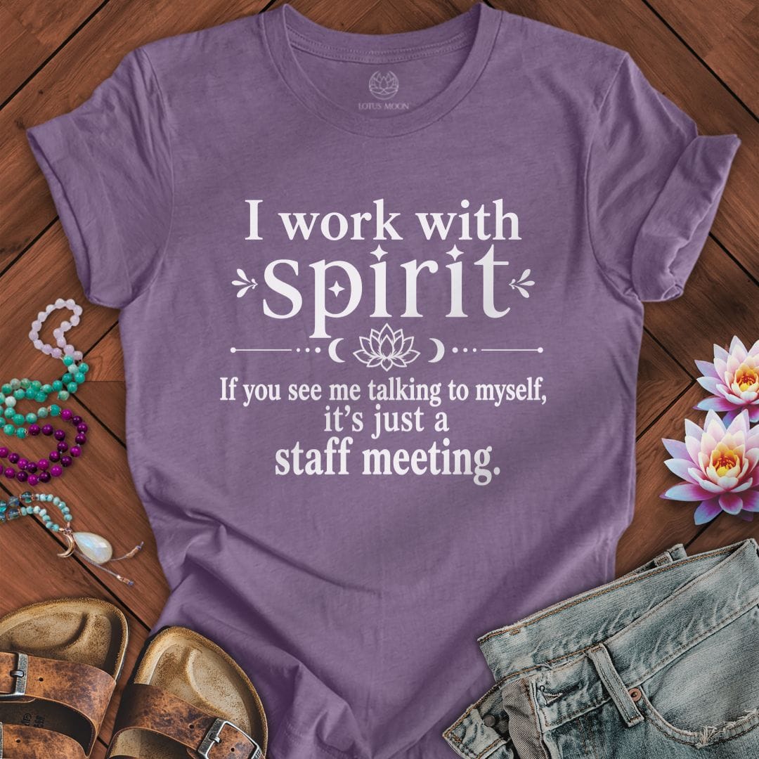 Printify T-Shirt Staff Meeting Tee Heather Purple / S