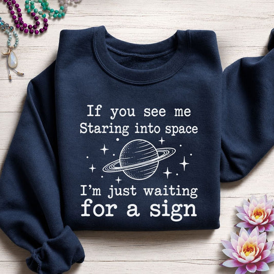 Staring Into Space Sweatshirt Navy