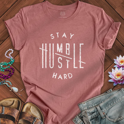 Stay Humble Tee Heather Mauve