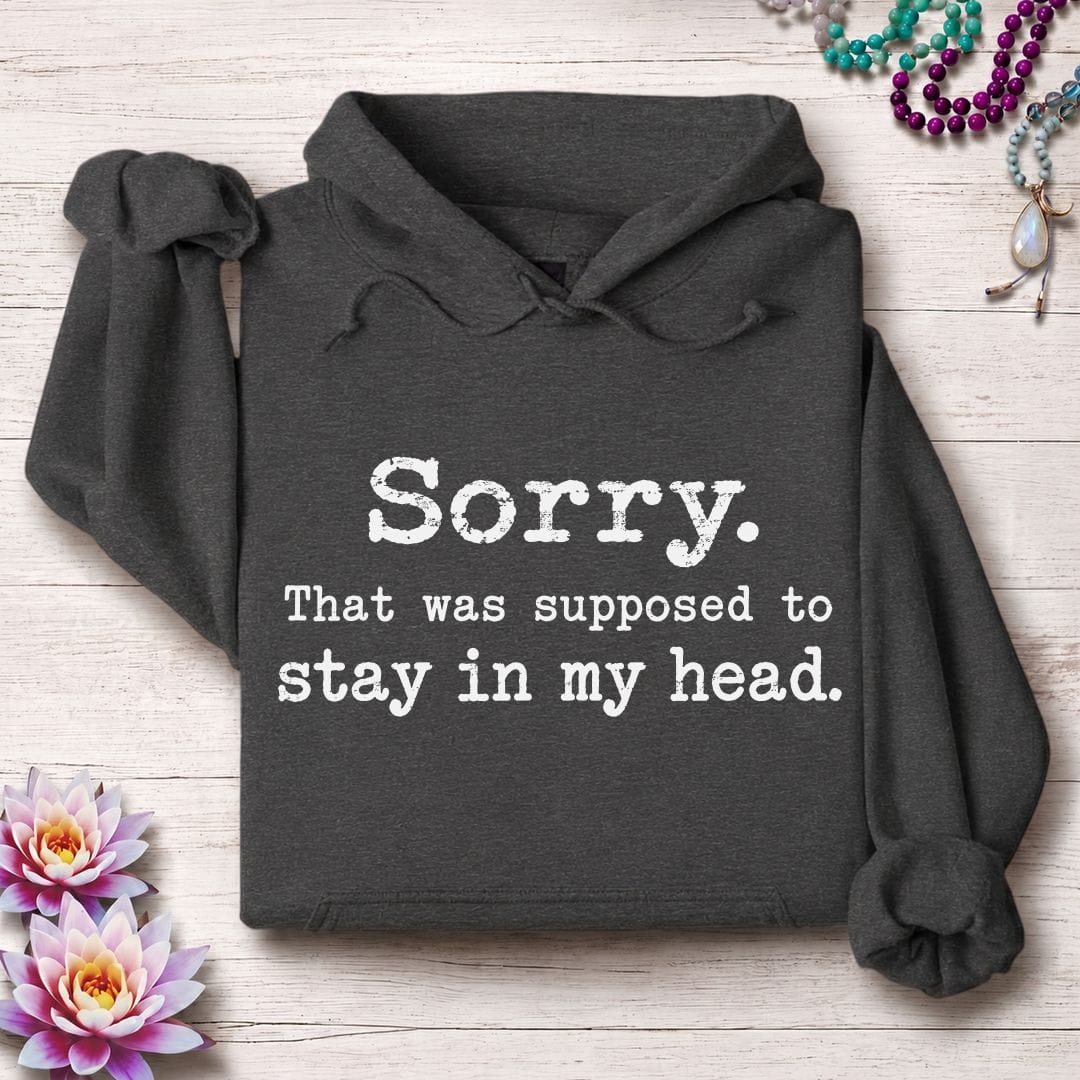 Stay In My Head Hoodie Dark Heather