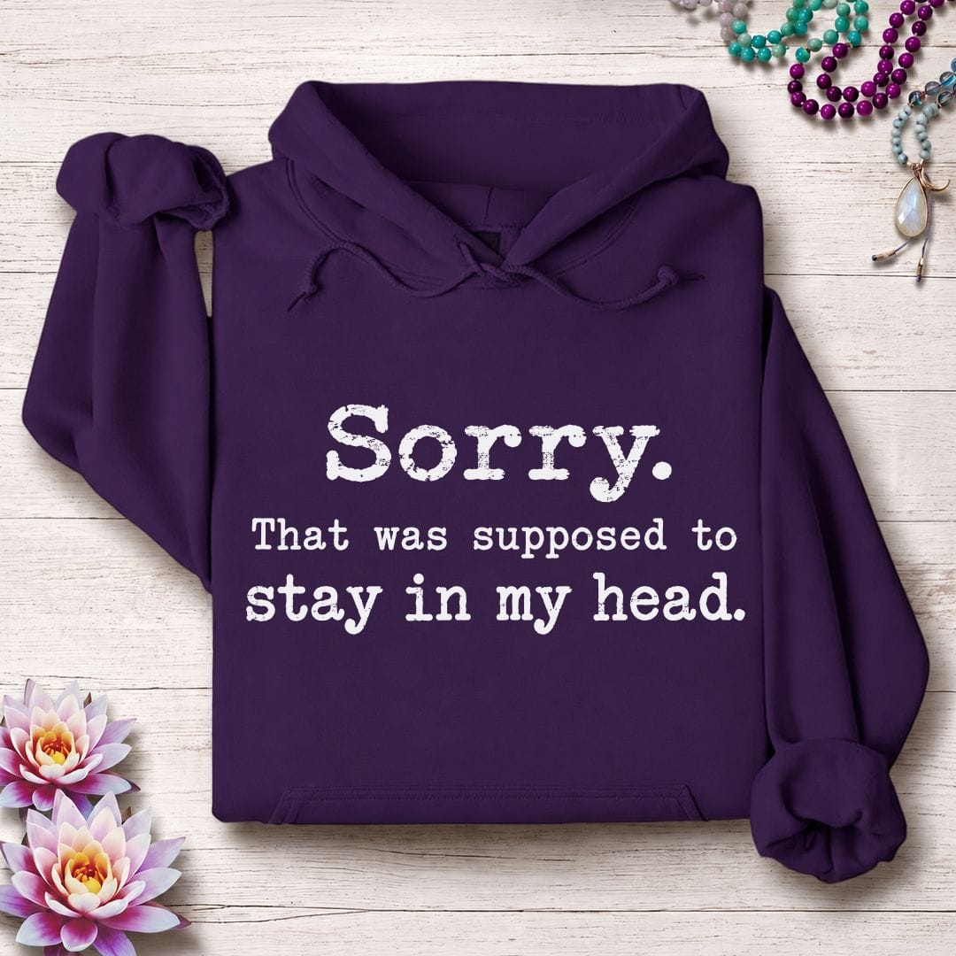 Stay In My Head Hoodie Purple