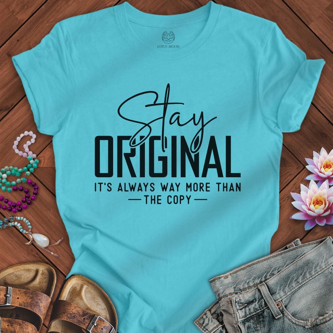 Stay Original Tee Turquoise