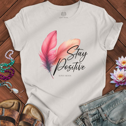 Stay Positive Tee Vintage White