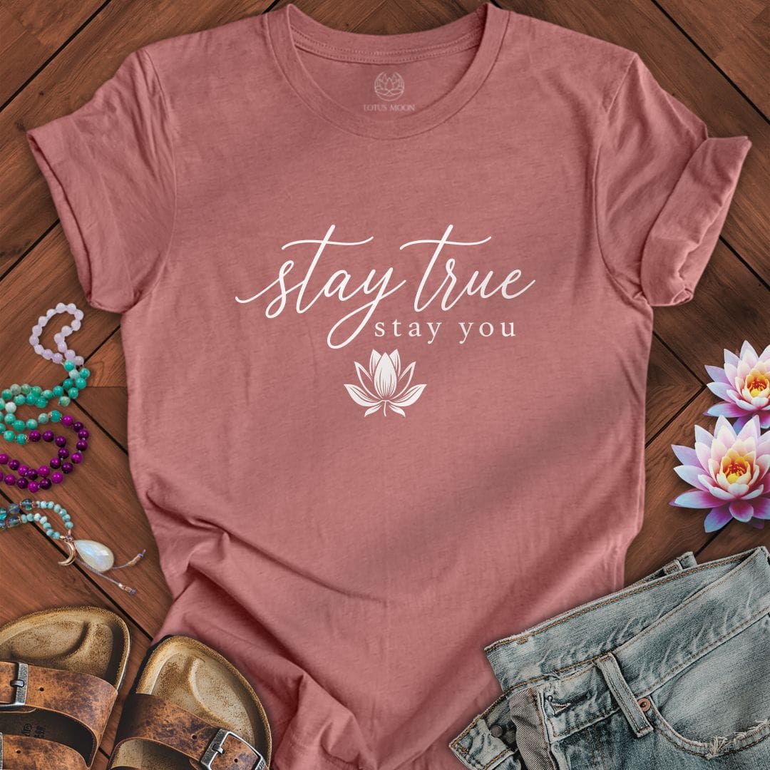 Printify T-Shirt Stay True Tee Heather Mauve / S