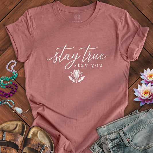 Printify T-Shirt Stay True Tee Heather Mauve / S