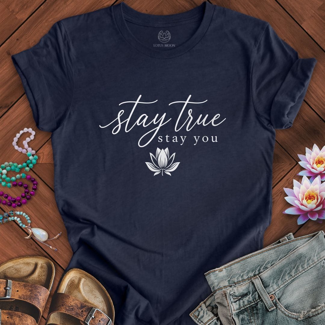 Printify T-Shirt Stay True Tee Heather Midnight Navy / S