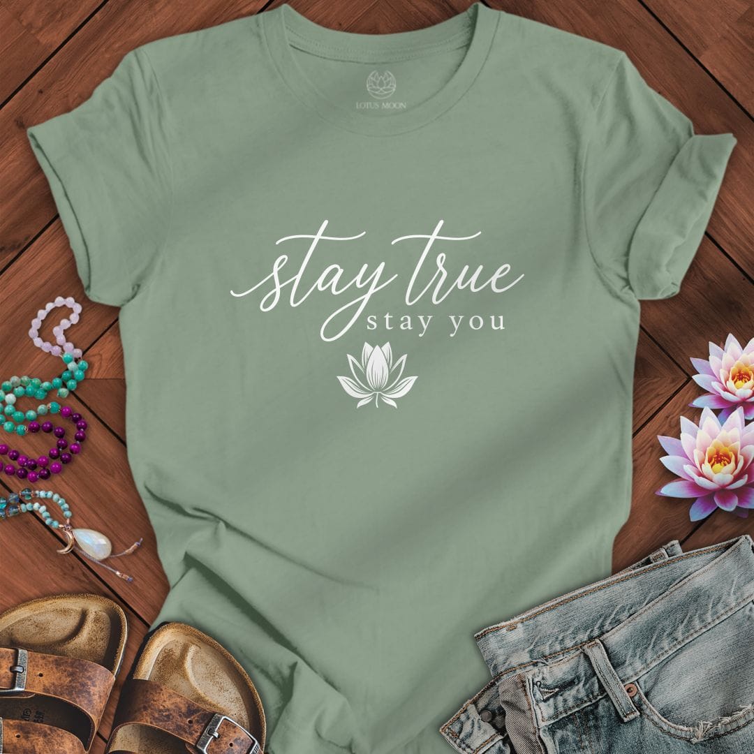 Printify T-Shirt Stay True Tee Sage / S