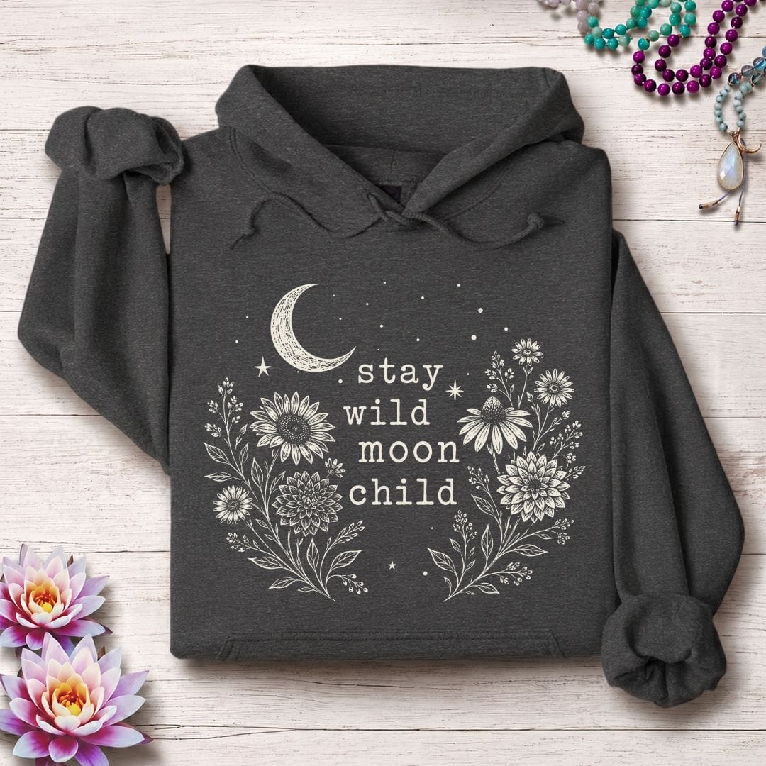 Printify Hoodie Stay Wild Autumn Hoodie Dark Heather / S