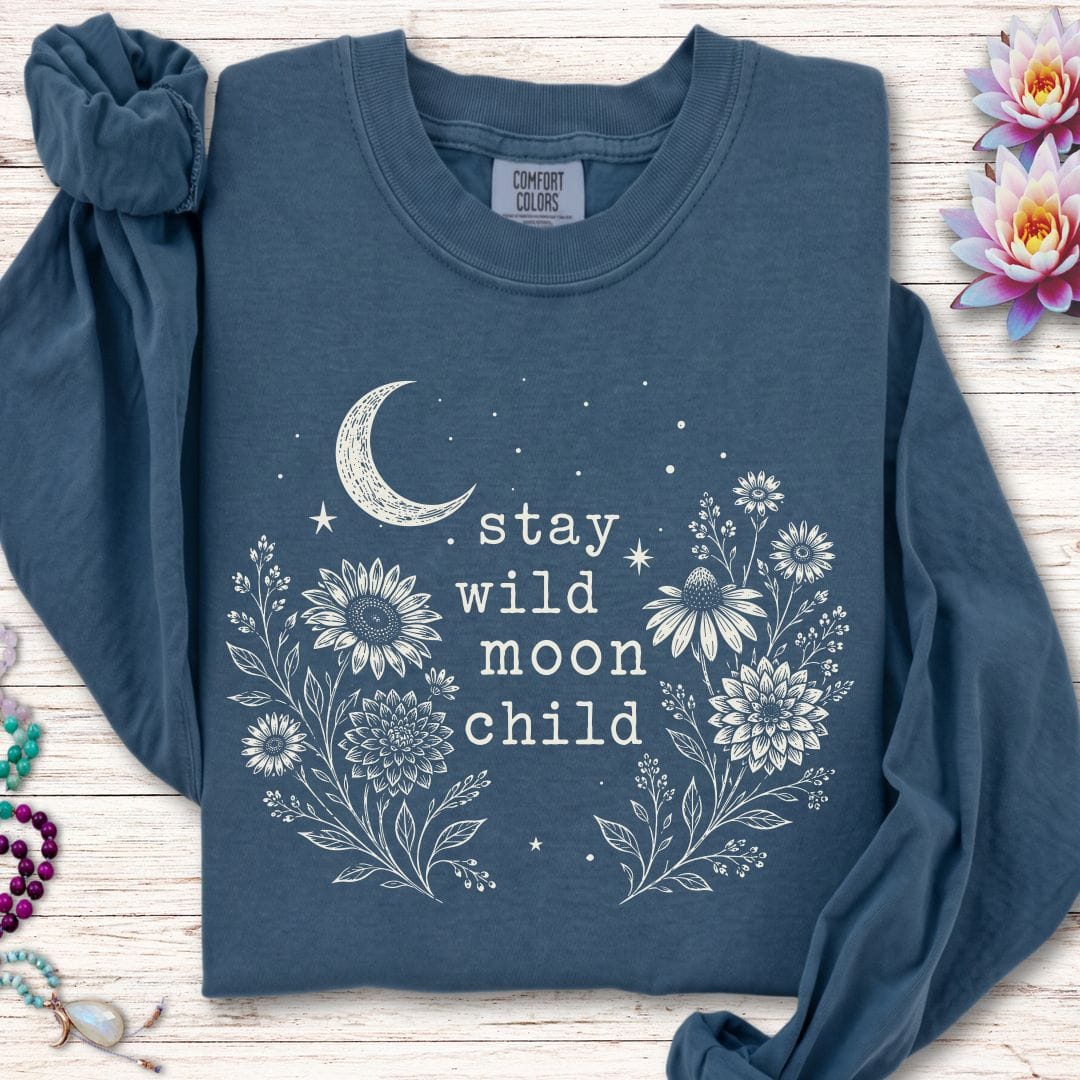 Stay Wild Autumn Long Sleeve Tee Midnight