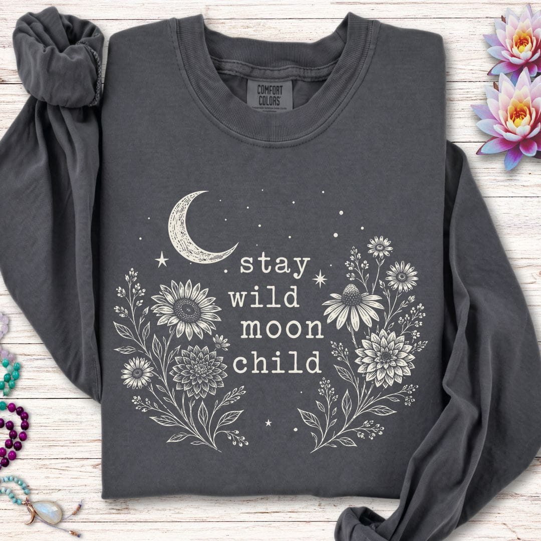 Stay Wild Autumn Long Sleeve Tee Pepper