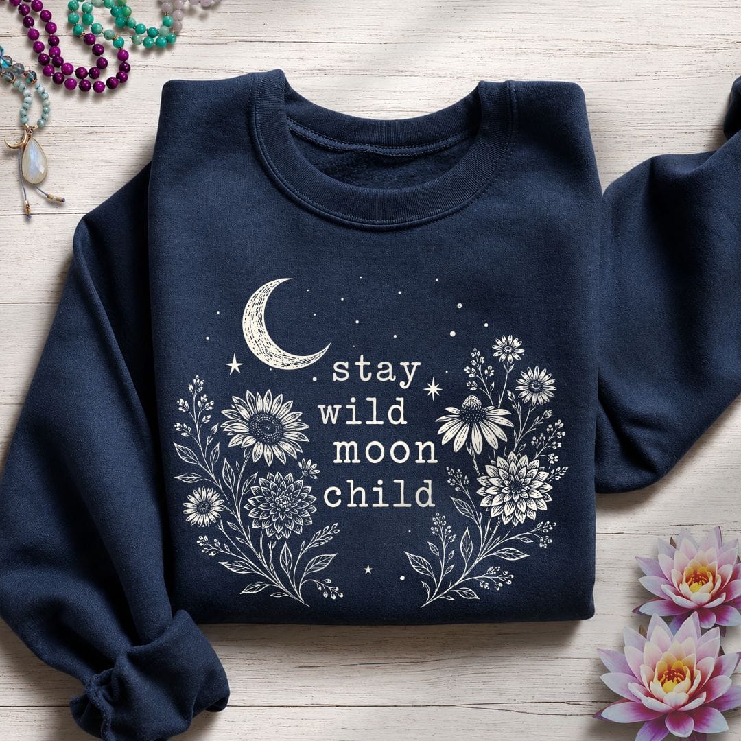 Stay Wild Autumn Sweatshirt Navy