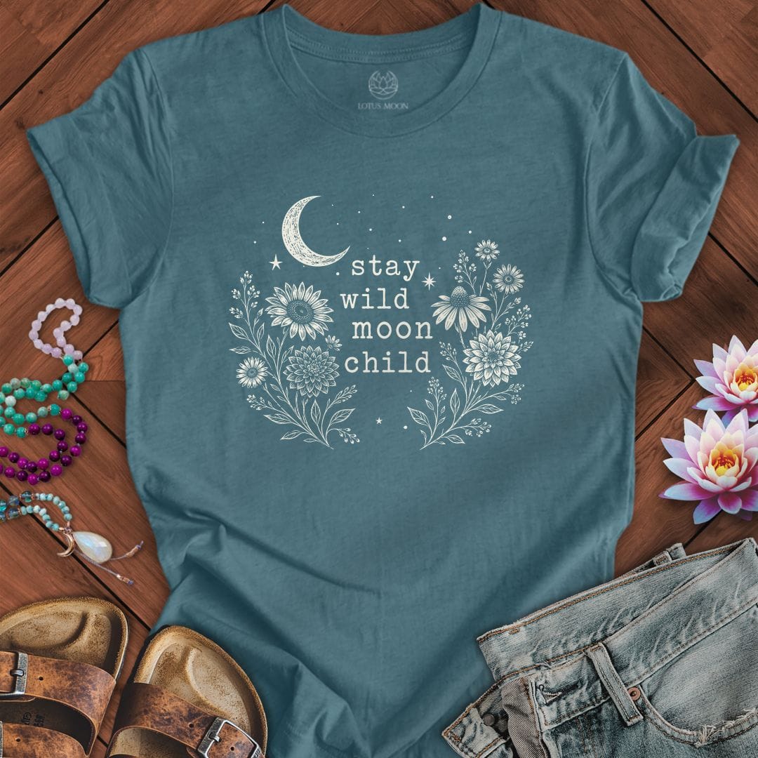 Printify T-Shirt Stay Wild Autumn Tee Heather Deep Teal / S