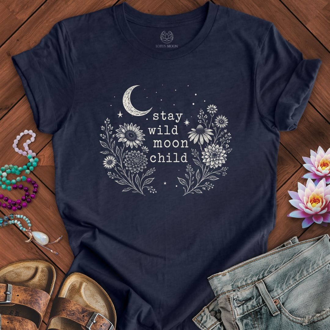 Printify T-Shirt Stay Wild Autumn Tee Heather Midnight Navy / S