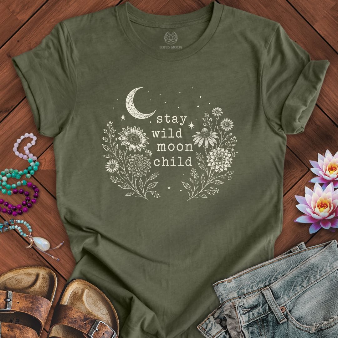 Printify T-Shirt Stay Wild Autumn Tee Heather Military Green / S