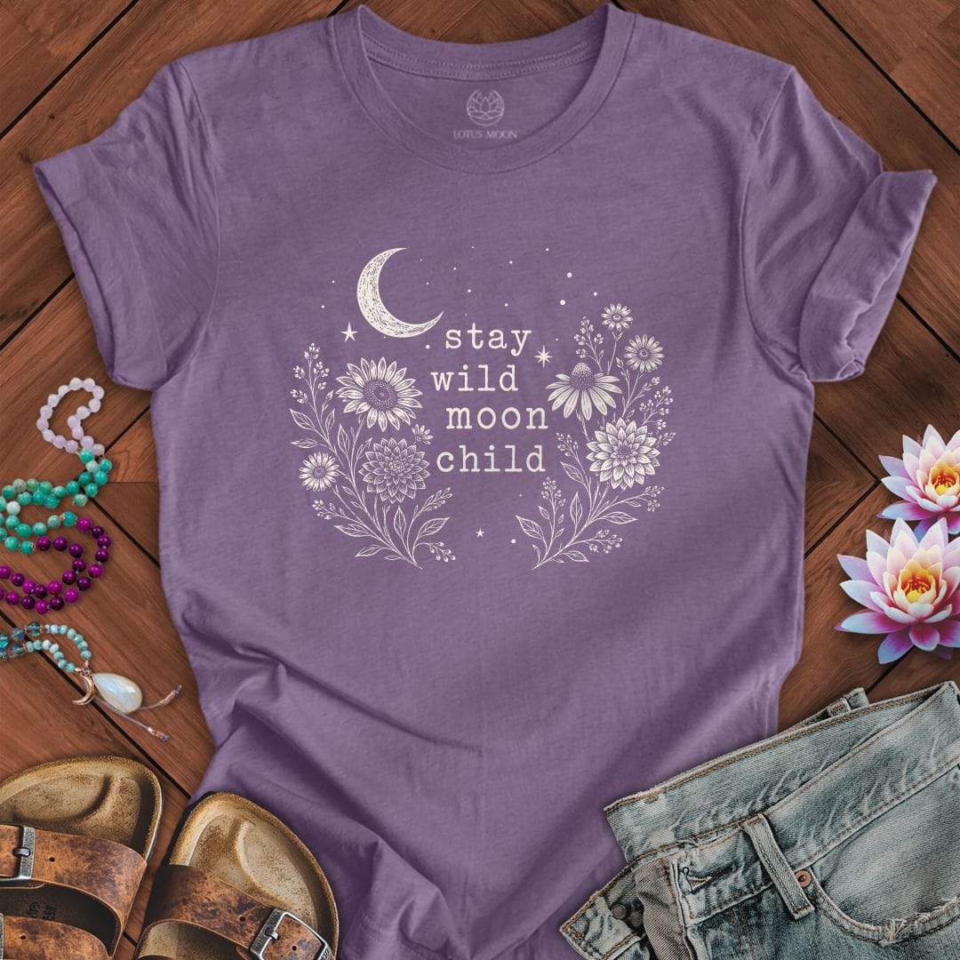 Printify T-Shirt Stay Wild Autumn Tee Heather Purple / S