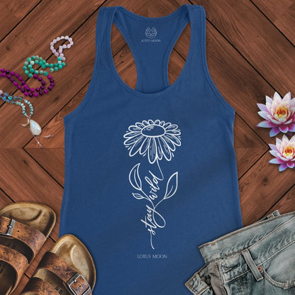 Stay Wild Flower Tank Solid Royal