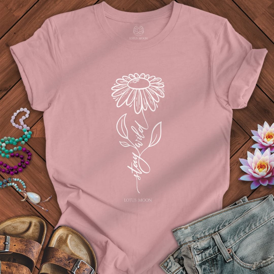 Stay Wild Flower Tee Orchid