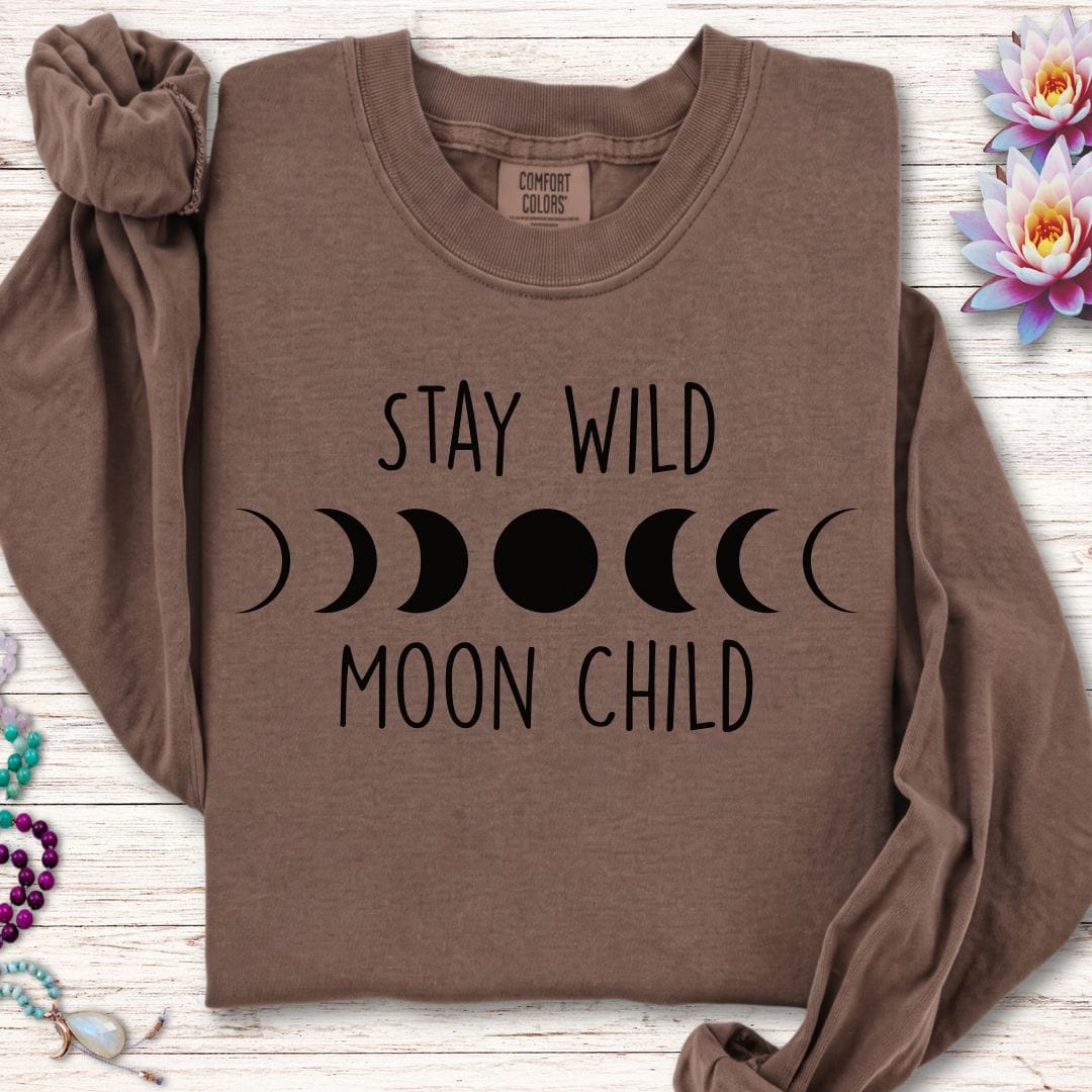 Printify Long-sleeve Stay Wild Long Sleeve Tee Espresso / S