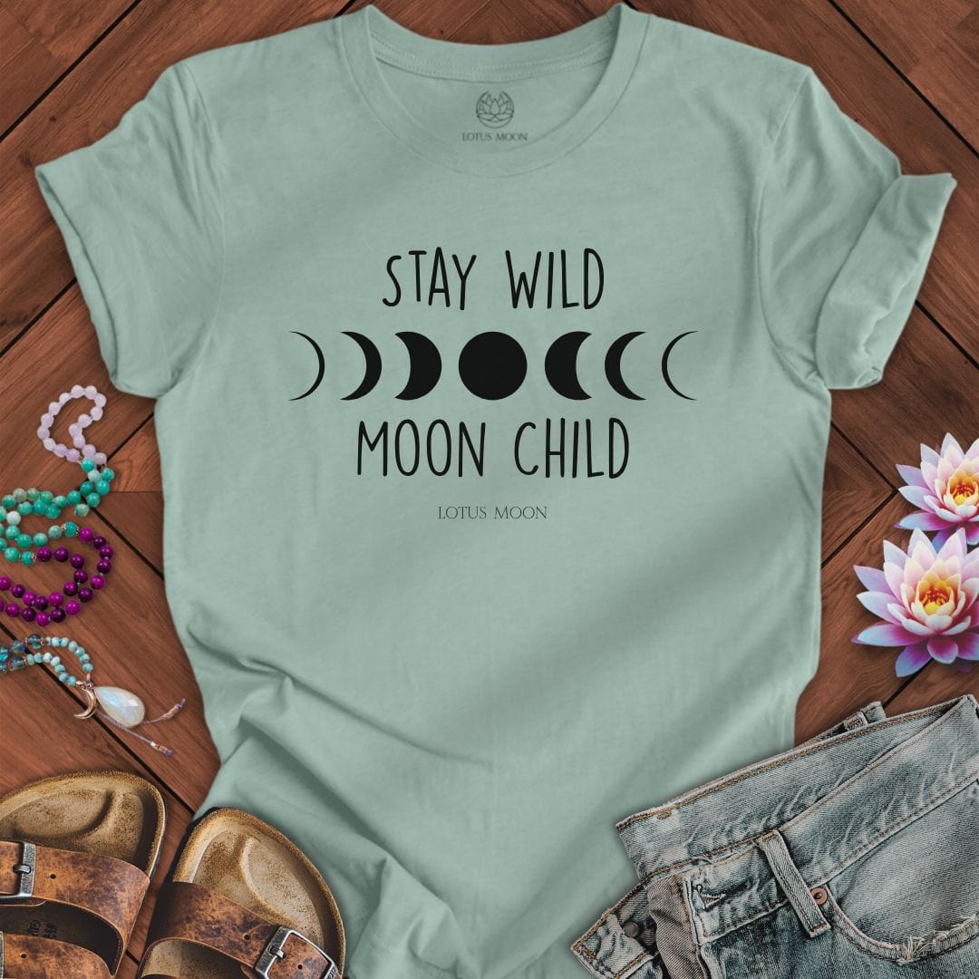 Stay Wild Tee Dusty Blue