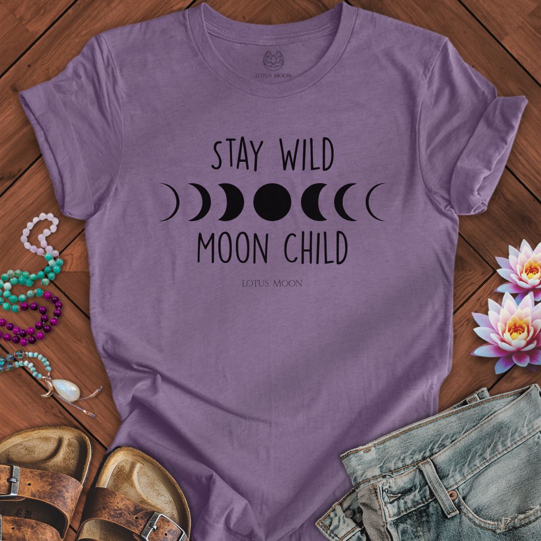 Stay Wild Tee Heather Purple