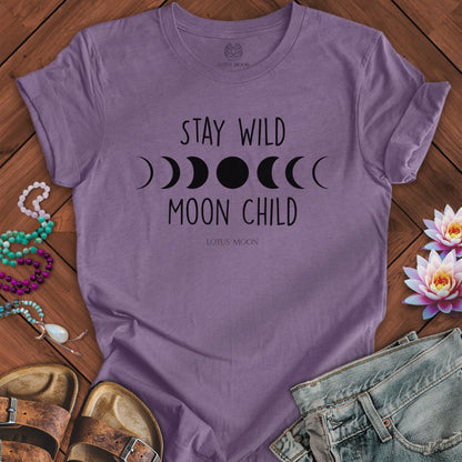Stay Wild Tee Heather Purple