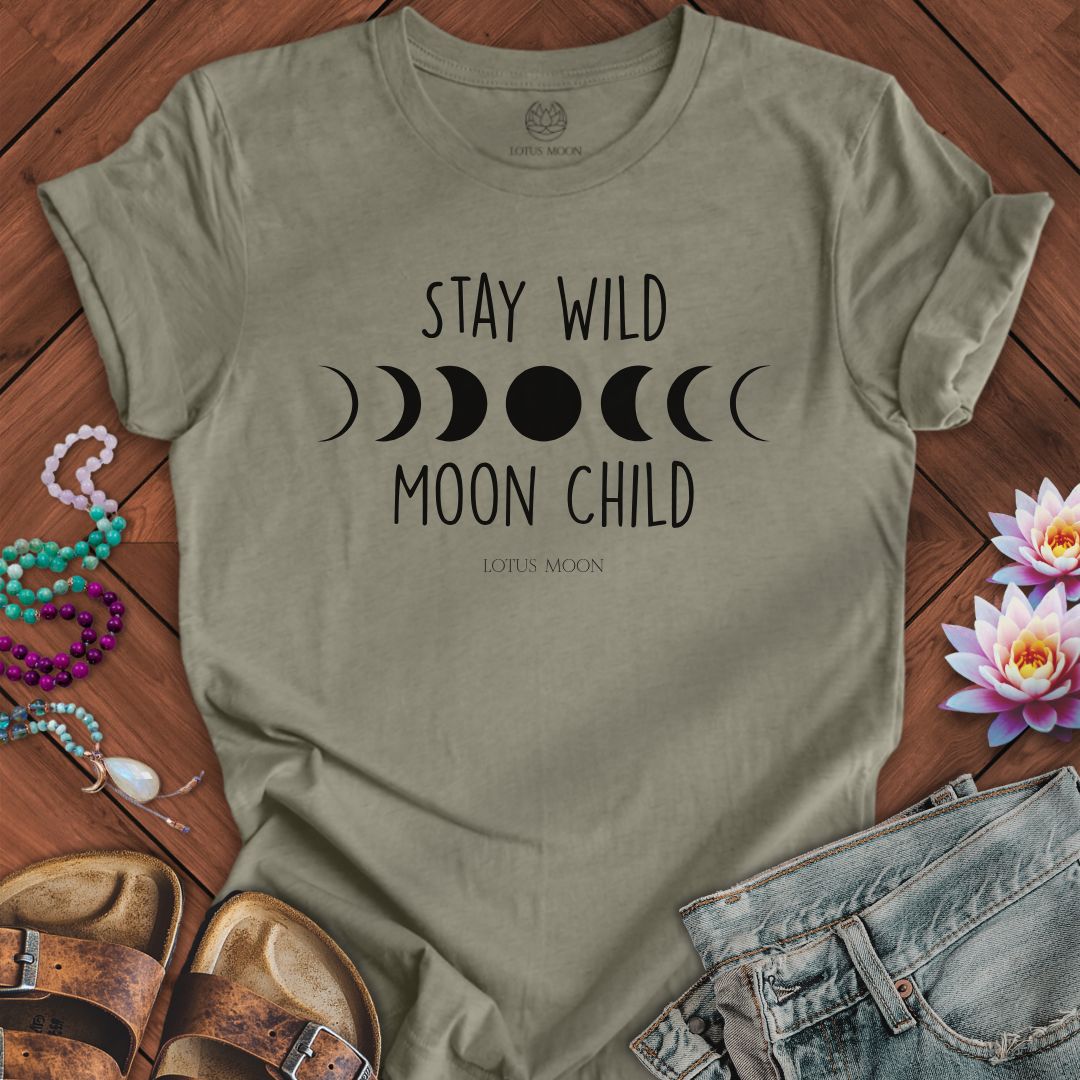 Stay Wild Tee Heather Stone