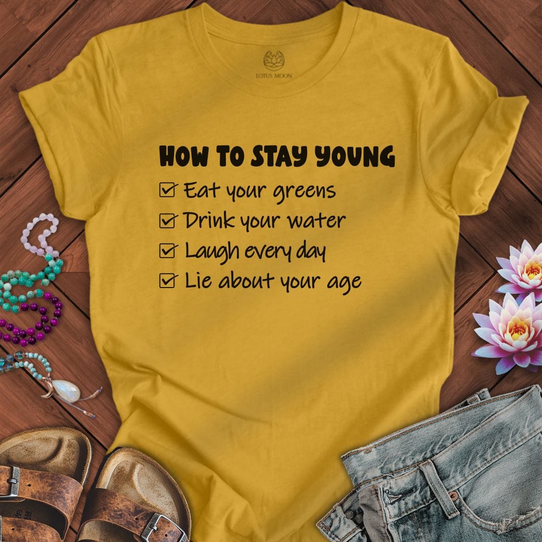 Staying Young Tee Heather Mustard