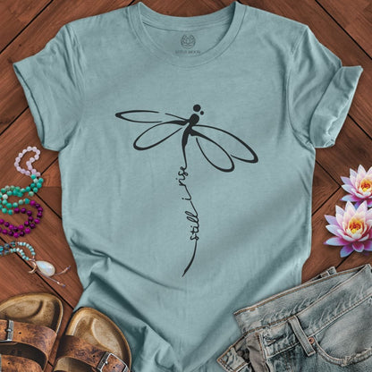 Still I Rise Tee Heather Blue Lagoon
