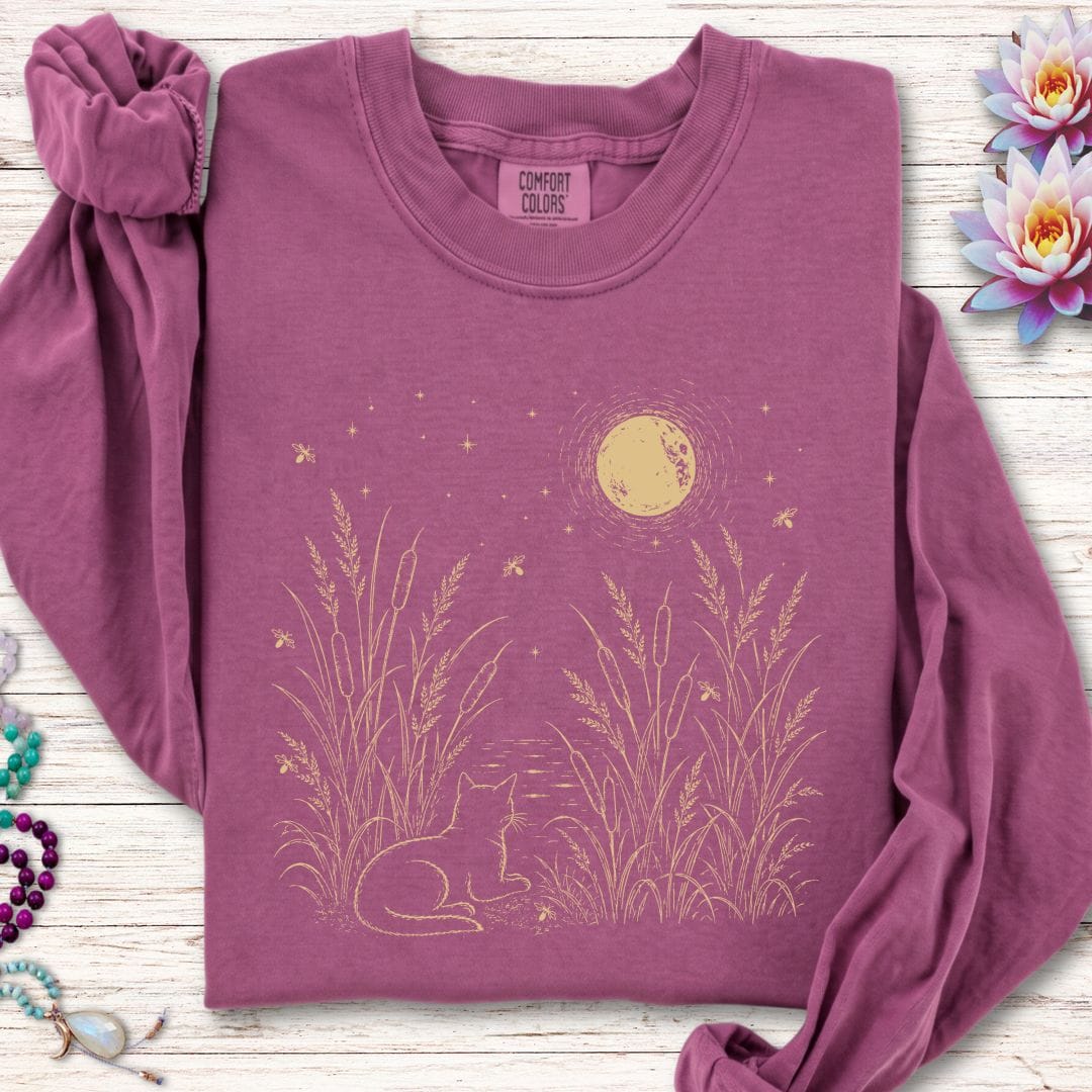 Printify Long-sleeve Summer Nights Long Sleeve Tee Berry / S