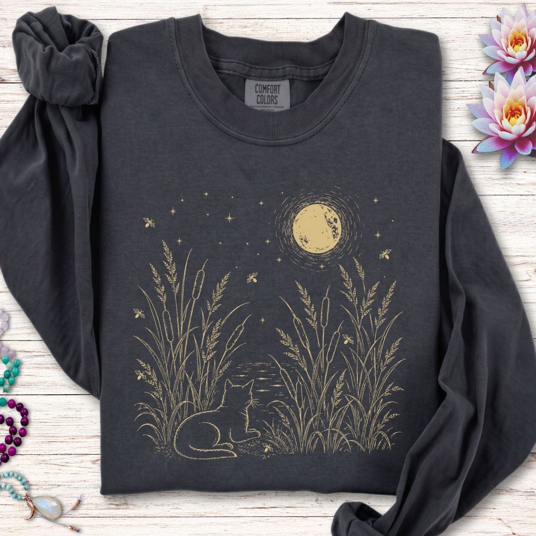 Printify Long-sleeve Summer Nights Long Sleeve Tee Graphite / S