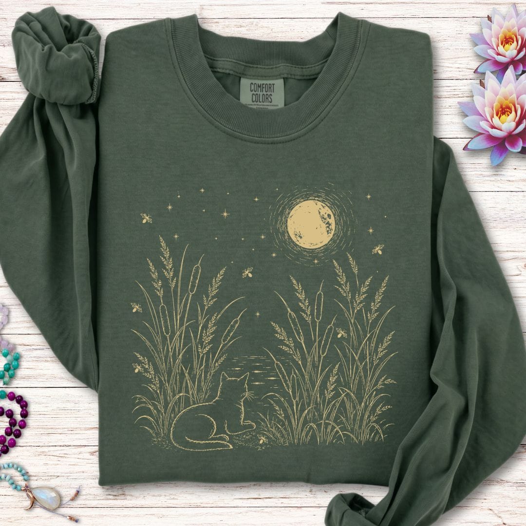 Printify Long-sleeve Summer Nights Long Sleeve Tee Hemp / S
