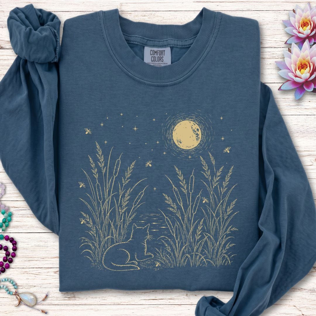 Printify Long-sleeve Summer Nights Long Sleeve Tee Midnight / S