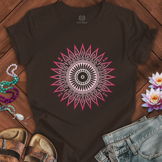 Summer Sun Mandala Tee Brown