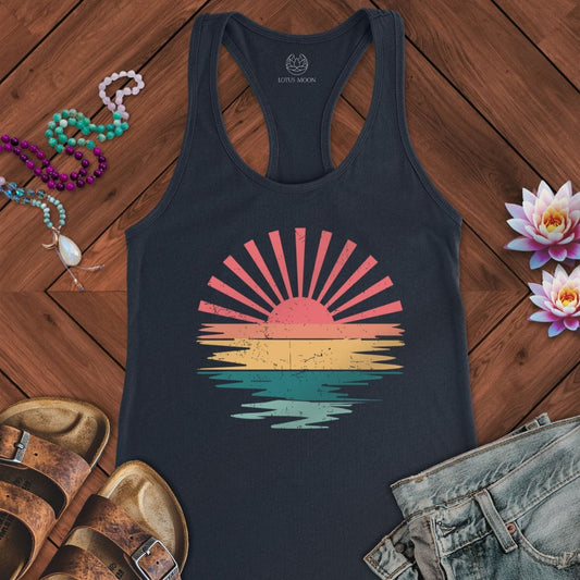 Summer Sunset Tank Solid Midnight Navy