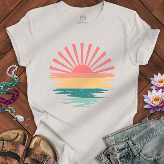 Summer Sunset Tee Vintage White