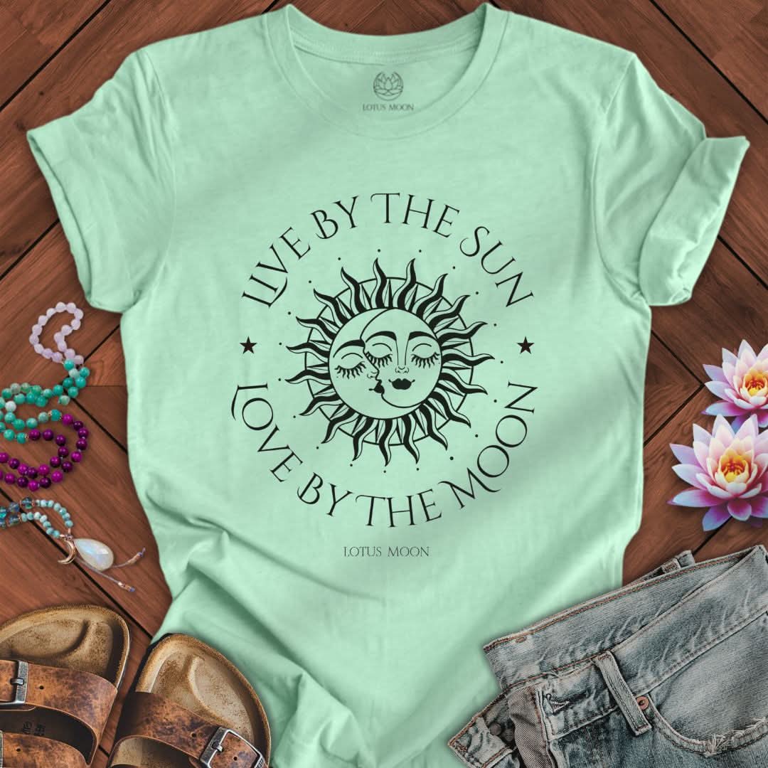 Sun and Moon Tee Heather Mint