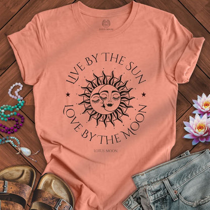 Sun and Moon Tee Heather Sunset