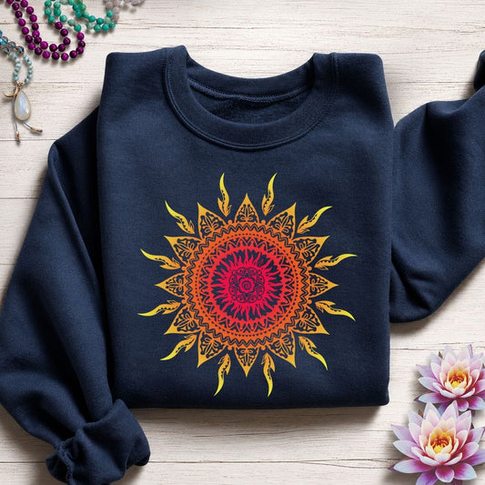 Sun Mandala Sweatshirt Navy