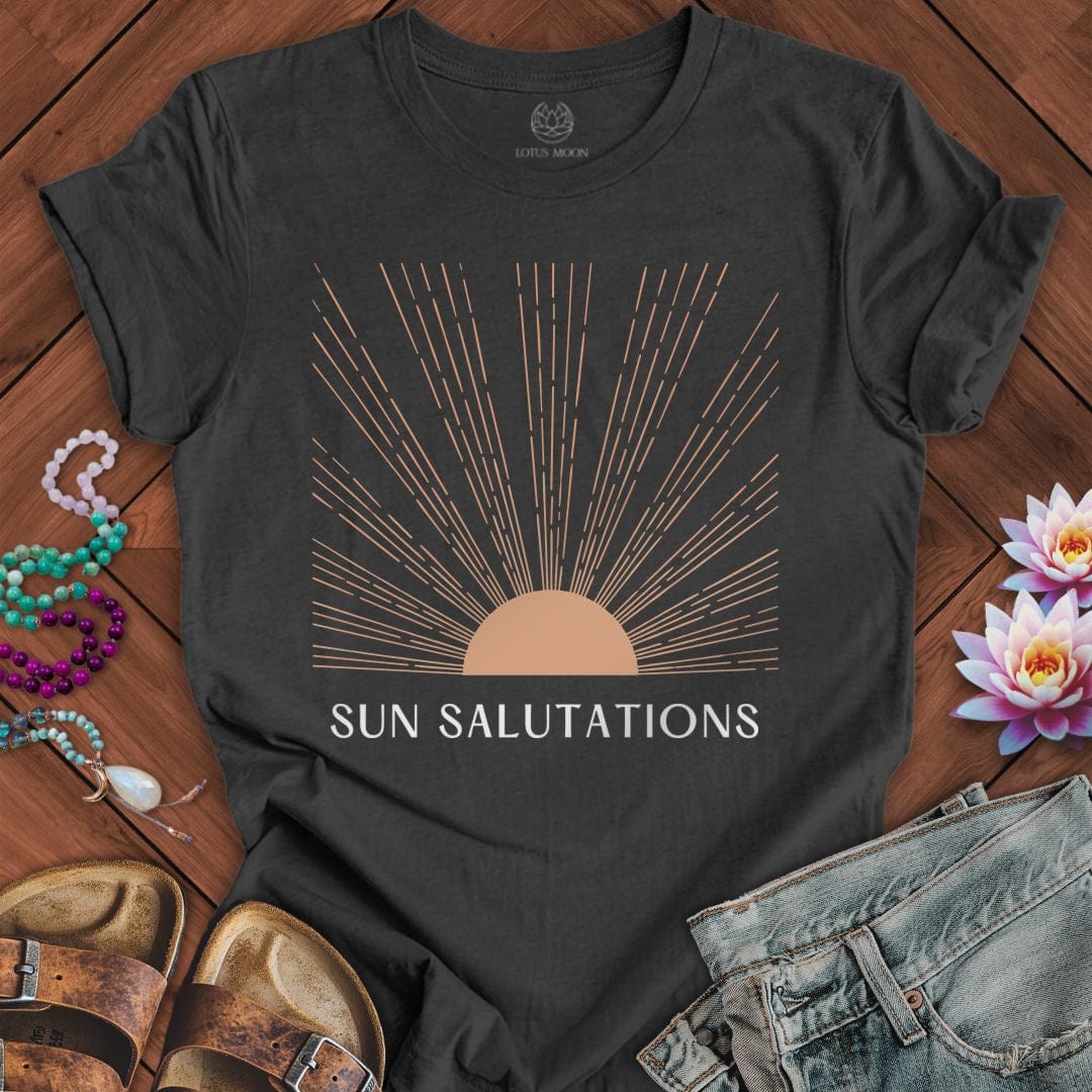 Sun Salutations Tee Dark Grey Heather