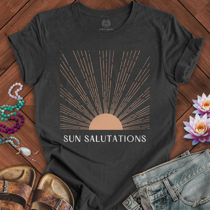 Sun Salutations Tee Dark Grey Heather